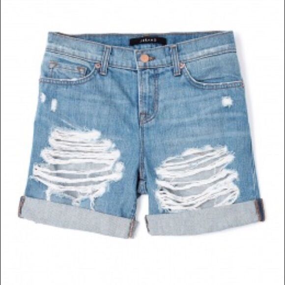 J Brand-Distressed Boyfriend Shorts-Euphoria- medium wash- Size 29 (US 8) - Picture 1 of 11